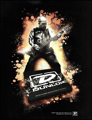 Slayer Kerry King Dunlop Strings on B.C Rich guitar advertisement 2011 ad print