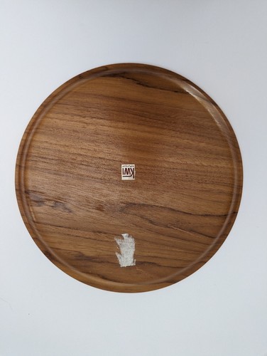 Set of 7 Round Wood Plates Platters 12" - Picture 3 of 16