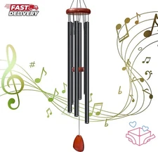 Large Deep Resonance Serenity Wind Chimes Metal Deep Tone Outdoor Home Decor 37″