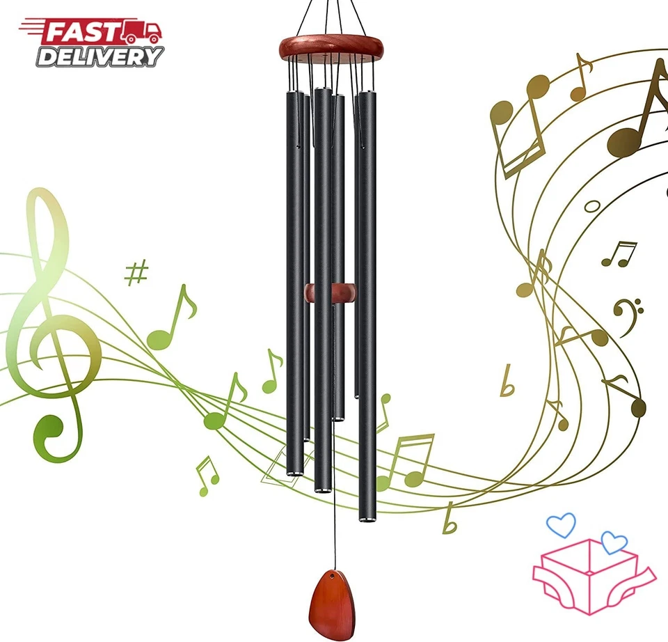 Campanas de viento grandes de serenidad de resonancia profunda metal tono profundo decoración del hogar exterior EE. UU. Foto 2 de 4