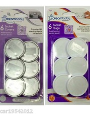 Dreambaby Growing Safely Socket Plugs/Covers Outlet Protection Silver or White 