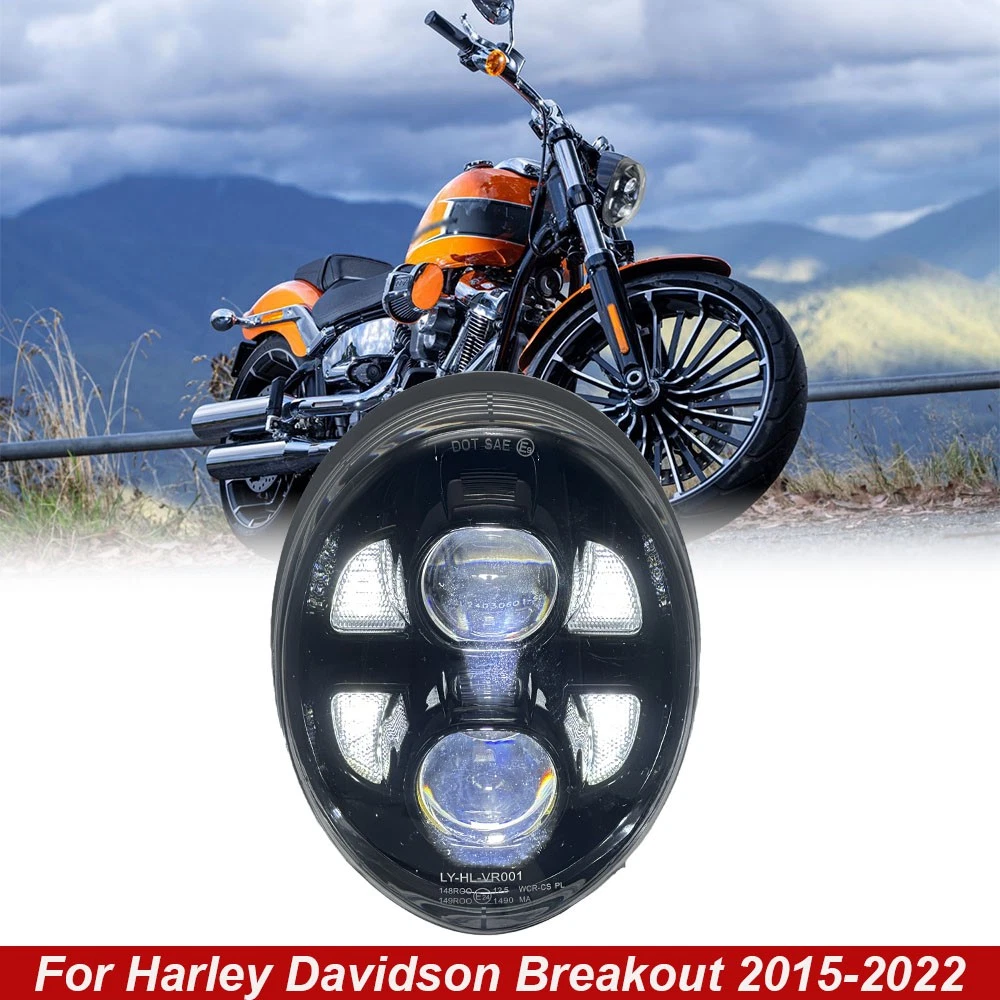 Motorcycle Headlight Assemblies for Harley-Davidson Breakout for