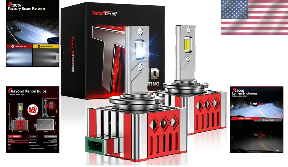 LED Fog Light Bulbs D3S D3R Xenon Ice Blue 28000 Lumens Brightness - Image 2 of 4