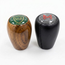 Your Logo Black Leather Or Polished Wood Classic Car Gear Knob For Vintage Car