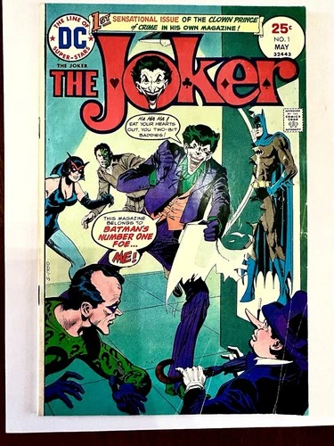 The Joker #1 DC comics- Jokers 1st Solo Comic. VTG- Awesome 1st Issue Mid Grade