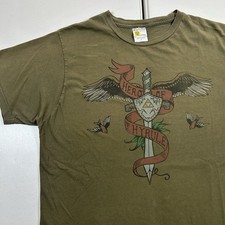 Vintage Hero of Hyrule Legend of Zelda Graphic Shirt Link Nintendo Size Large