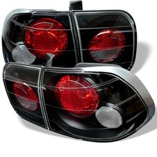 Fit Honda 96-98 Civic 4dr Black Euro Style Tail Brake Lights Dx Gx Ex Lx Sedan