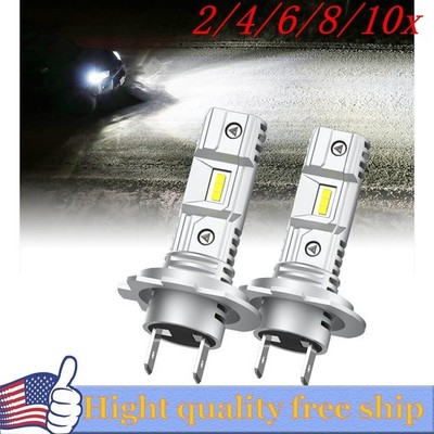 H7 LED Headlight Bulb Kit High/Low Beam 20000LM 6500K Cool White Q10 EXF 2/4X