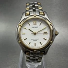 Seiko Watch Women 26mm White Dial Two Tone Date Round 7n82-0599 New Battery JKGL