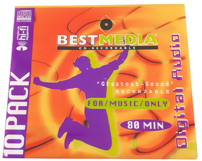 Best Media CD-R FOR MUSIC ONLY Digital Audio Rohling 10er Slim Case 80 Min.-NEU