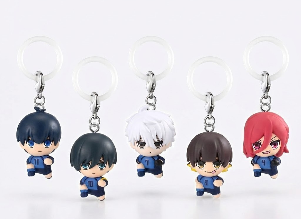 Blue Lock Mejirushi Accesorio Figura Llavero Juego Completo de 5 Nagi Rin Chigiri