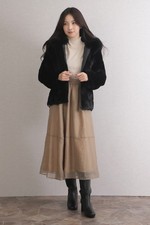Organza Gathered Skirt for Petite Women