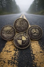 Personalised Car Coin Laser Etched Keepsake Jaguar Mercedes Audi Ford Petrol