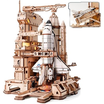 3D Holzpuzzle Raumfähre Space Shuttle Modellbausatz für Erwachsene Geschenk S...