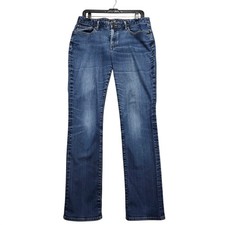 Eddie Bauer Straight Leg Jeans Womens 12 Blue Excellent Medium Wash EB423117