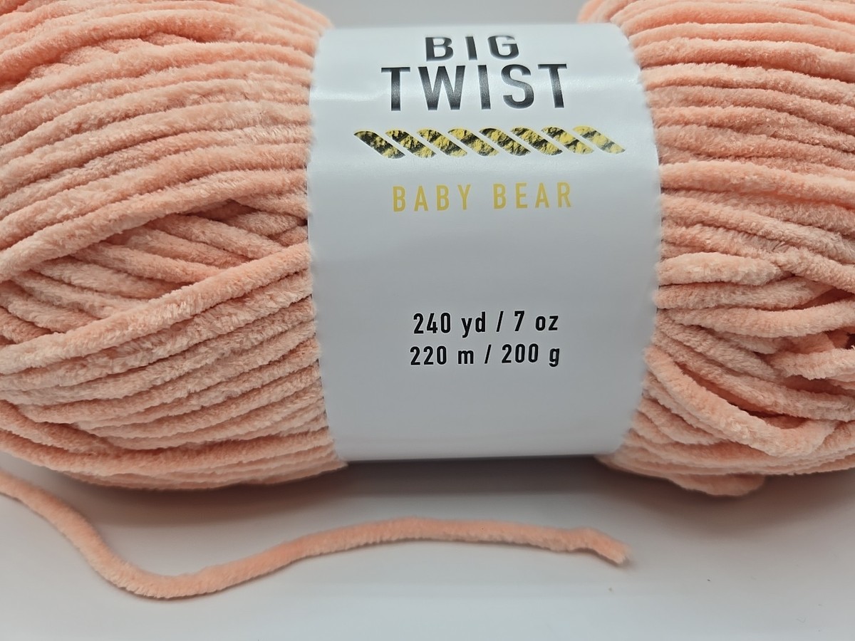 Big Twist BABY BEAR Yarn 100% Micropolyester Shrimp Color 7oz