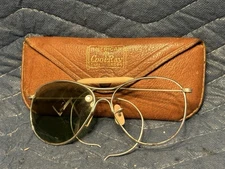 Vintage American Optical A/O COOL RAY Sunglasses Frames W/ Case Parts/Restore