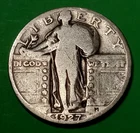 1927 SILVER STANDING LIBERTY QUARTER 25¢ 99-Year-Old Coin