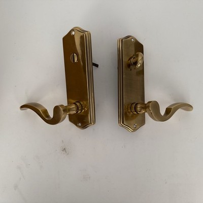 Emtek 8022CUS7LH 7  Stretto Concord Single Cylinder Privacy Set Brass