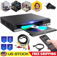 1080P DVD Player, All Region Free CD DVD USB Players for TV with HD RCA Output