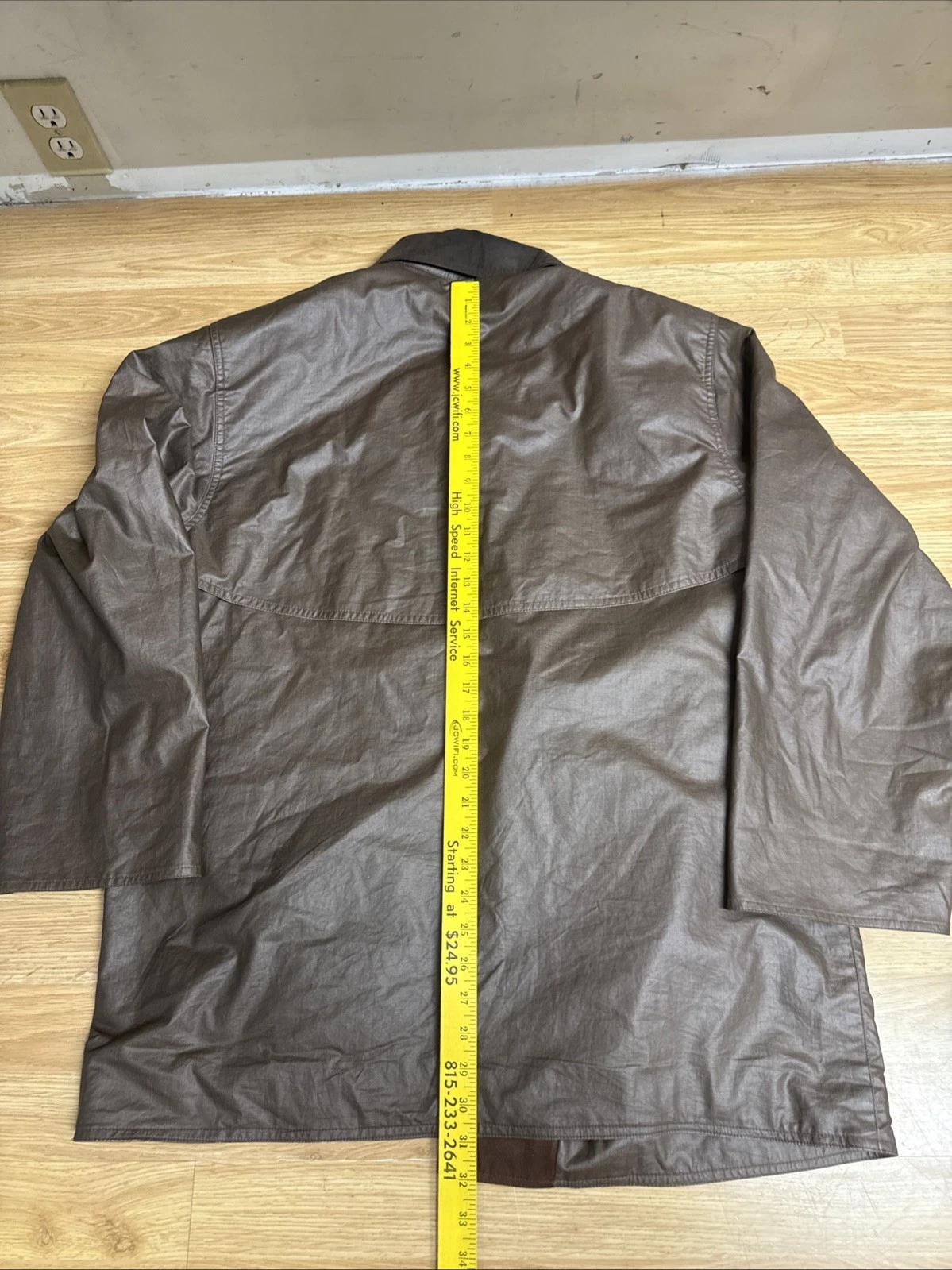 Francis Campelli By Mackintosh Brown Rubberized Rain Jacket Men's Large - product detail image 7