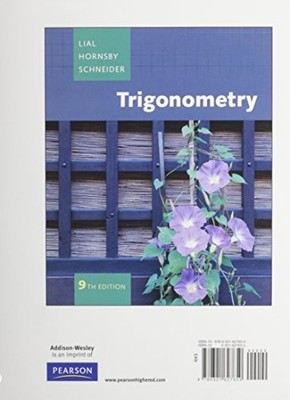TRIGONOMETRY, BOOKS A LA CARTE EDITION (9TH EDITION) By Margaret Lial EXCELLENT