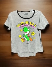 Super Mario Bros Nintendo Yoshi Grey T Shirt Video Game Youth XL Luigi Bowser