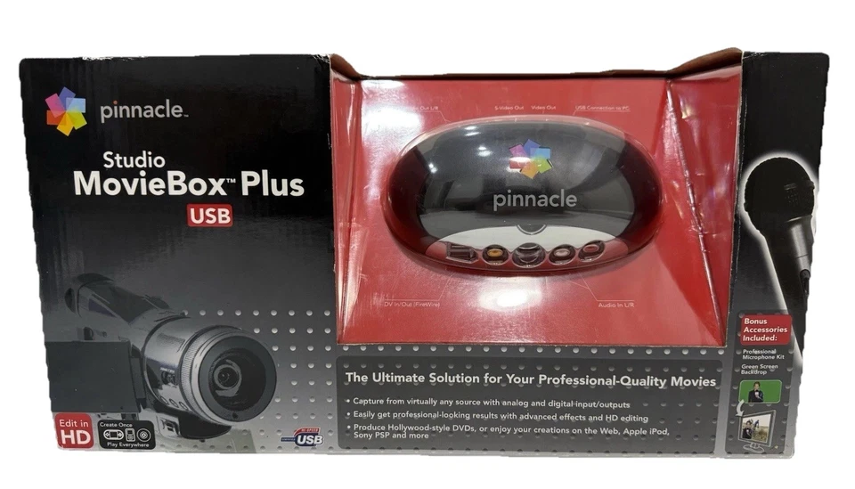 Pinnacle Studio MovieBox Plus USB Capture 高清 - 全新未拆封 — 第 3/4 张图片