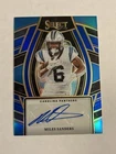 2023 Panini Select #SELS-MSA Miles Sanders Select Signatures Blue Prizm #/99