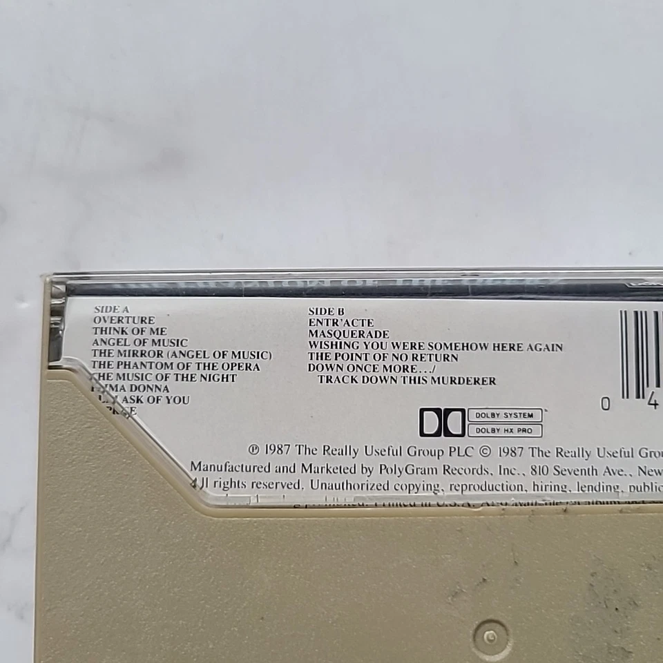 The Phantom of the Opera Highlights NEW Cassette, 1987 Original Cast Recording - Image 3 of 4