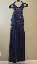 Vintage 1970s Lee Dark Blue Denim Bib Overalls size 26x30