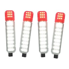 4PCS LED Interior Door Courtesy Light Door Panel Warning 4pcs Red and White