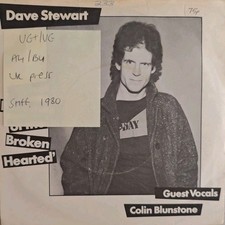 Dave Stewart What Becomes Of The Broken Hearted Vinyl Record 7" VG+/VG BROKEN 1
