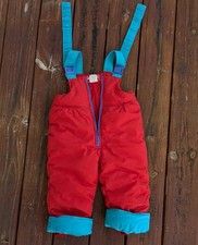 Vintage 80s 90s Oshkosh B  Gosh snow Suit pants bibs kids 3 Multi Color block