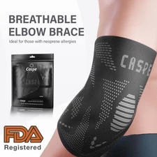 Caspe 2X Elbow Brace Compression Support Sleeve Arthritis Tendonitis Joint Pain