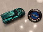 Vintage Hot Wheels Redline 1967 Ford J-Car Dark Green With Button Broke Tire