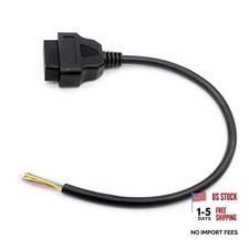 OBD-II OBD2 16 Pin to to End Open Plug Wire Round Extension Connector Female