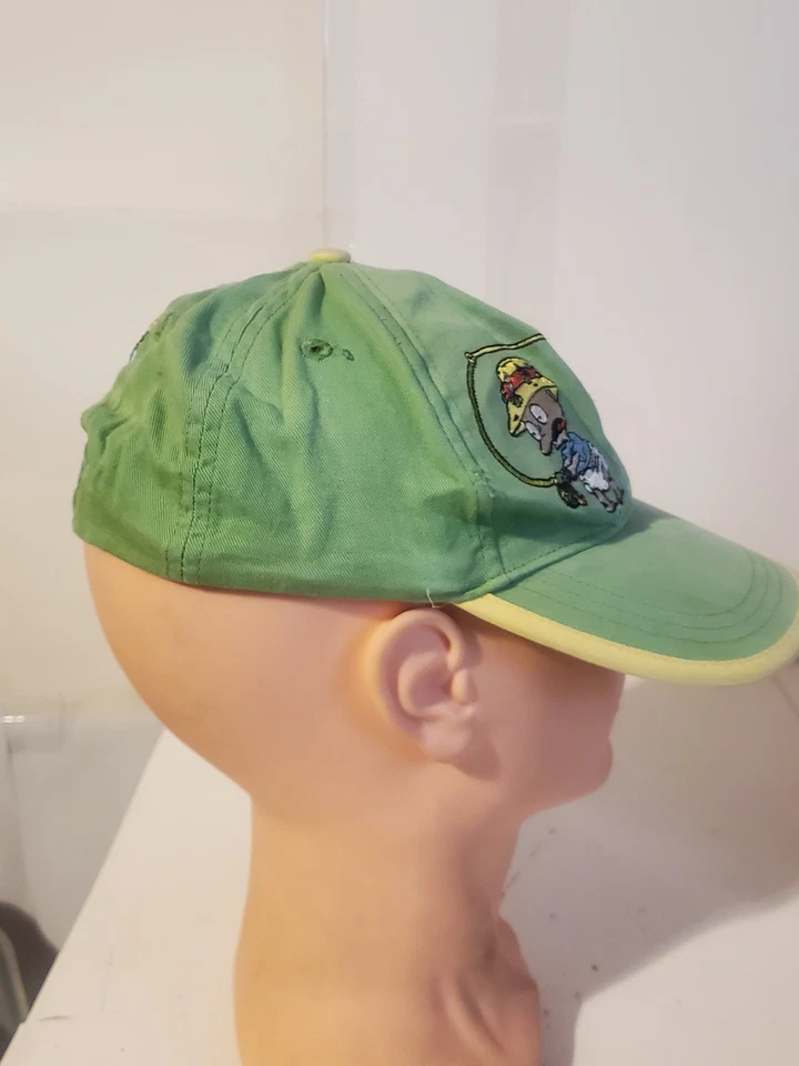 De colección Rugrats Camp Wee Niños Verde Snapback Sombrero Nickelodeon Años 90 Tommy Chuckie Foto 2 de 4
