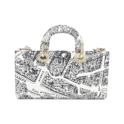 Authentic Christian Dior PLAN DE PARIS Lady D'Joy Medium Bag #246