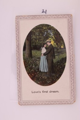 Love's First Dream Romantic Couple Postcard St Louis MO 1911 Posted Divided Back