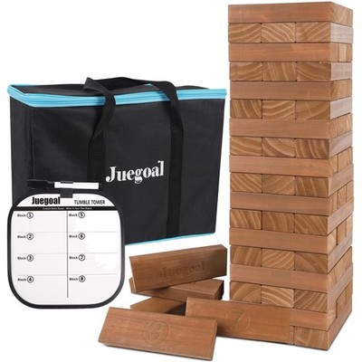 Giant Wooden Block Stacking Game - 54-Piece Tumble Tower for Endless Fun