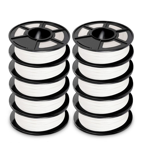 SUNLU 10 Rolls 95A TPU White 3D Printer Filament 1.75mm TPU 0.5KG/Roll Flexible