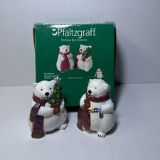 Pfaltzgraff Snow Bear Collection Salt and Pepper Set with Box