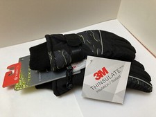 TEK Gear Boys Black Reflective Ski Gloves 3M Thinsulate WARMTEK Size S4/7 NWTags