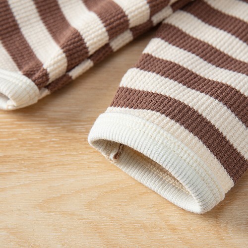 Kids Toddler Boy Girl Stripe Tracksuit Sweatshirt Shirt Pants Outfit Set Clothes - Picture 13 of 14