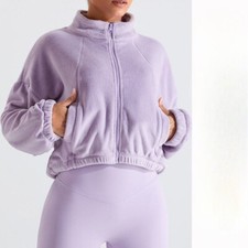 Fall and winter outdoor female stand-up collar loose padded yoga fitness jacket