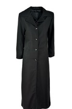 Damenmantel Eleganter langer Mantel Schwarz Gothic Wollmantel 