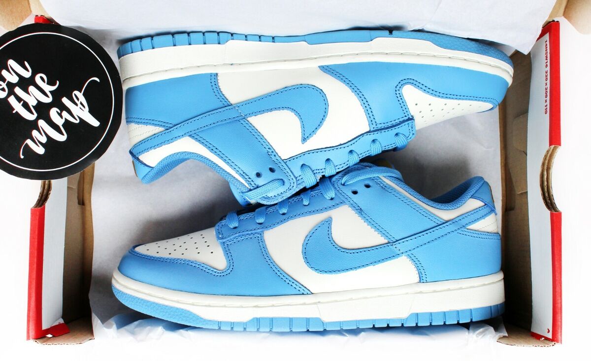 Nike Dunk Low Coast Sail University Gold UNC Blue White UK 3 Nike Dunk Low Coast Sail University Gold UNC Blue White UK 3