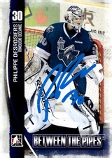 Philippe Desrosiers - Signed 2013-14 In The Game Between The Pipes Card #73