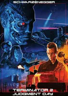 TERMINATOR 2 JUDGMENT DAY POSTER BY RYAN CROSBY PRINT x/20 NUMBERED NOT MONDO